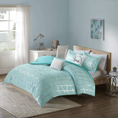 Set de roupa de cama de todos os dias de quatro peças de design de impressão tecida para casa
