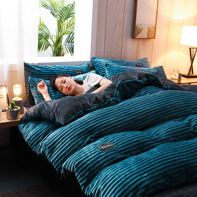 128x70 Densidade de tecido Flannel Velvet Fleece Set de roupa de cama para Queen/King Size no Inverno