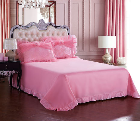 60 Contagem High End renda de cama Jacquard Tecido Rainha 100% de algodão orgânico Sheet Sets
