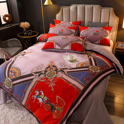 Conjunto de lençóis directos Lençóis de cama Conjunto de lençóis de cama 4 peças Cobertura de cama Luxo Lençóis de cama Caixa de almofada