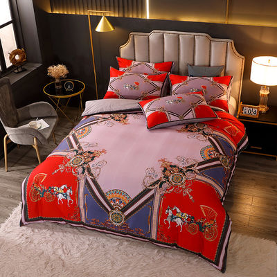 Conjunto de lençóis directos Lençóis de cama Conjunto de lençóis de cama 4 peças Cobertura de cama Luxo Lençóis de cama Caixa de almofada