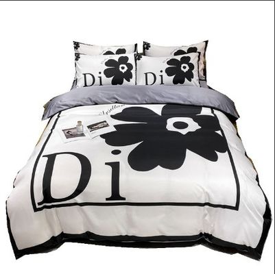 Home Textiles Set de roupa de cama de cores personalizadas com lençol montado e cobertura de cobertor de designer