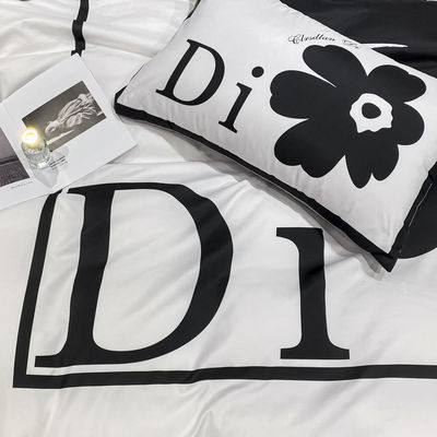 Home Textiles Set de roupa de cama de cores personalizadas com lençol montado e cobertura de cobertor de designer
