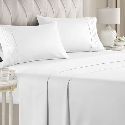 Tamanho personalizado Resfriamento respirável 100% de cama de poliéster Set de lençóis de cama em várias cores