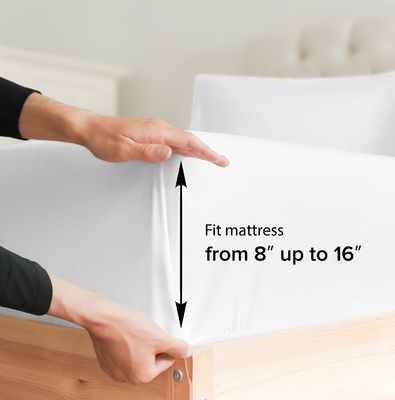 Tamanho personalizado Resfriamento respirável 100% de cama de poliéster Set de lençóis de cama em várias cores