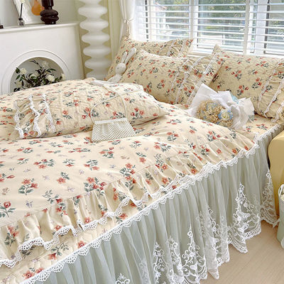 Princesa Wind adaptável Set de roupa de cama de renda francesa Todos os grupos Estilo Europeu Quatro Estações