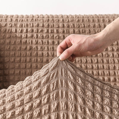 Super elástico Sofá de três lugares em estilo de luxo leve com tecido Seersucker