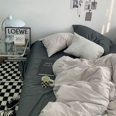 Pequeno lençol de cama de algodão fresco cobertor de cobertor duplo feitiço roupa de cama de moda conjunto de quatro peças