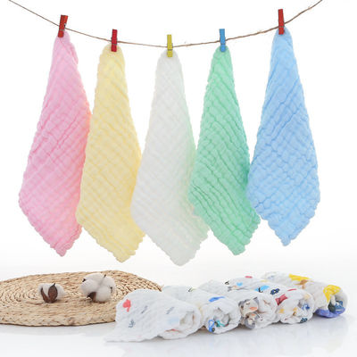 Toalhas para bebês de algodão orgânico de muselina de 30x30cm 25x50cm em branco