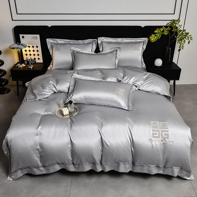 Capa de edredão de estilo moderno para casamento Lenços de cama de luxo ADS02 Set de lençol de algodão