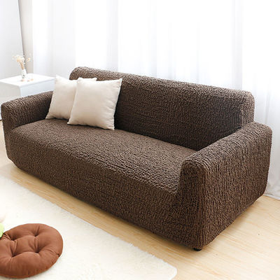 Rectangular Light Luxury Style Seersucker Sofá de cores sólidas para decoração de sala