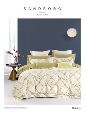 Eletrodomésticos de luxo Set de roupa de cama de algodão dos anos 40 com lençóis de algodão 100% coberta de travesseiro