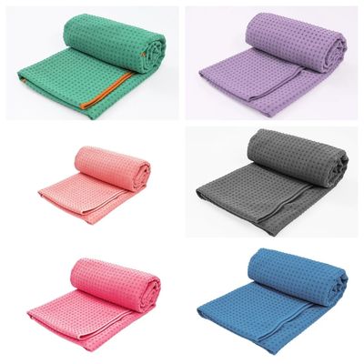 Toalha de ioga quente antiderrapante com pontos de silicone Desenhos de impressão ecológicos e personalizados