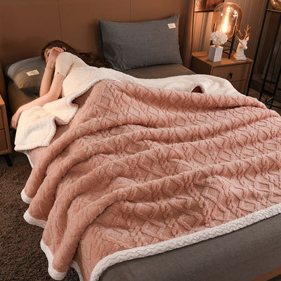 Luxo Super espesso Jacquard Plush Velo Oversize Sherpa cama cobertor lançar para as necessidades