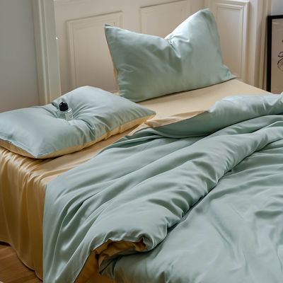 Padrões Nacionais Resistência à cor Grau 4 Pcs 100% Tencel Fibra Set de Camas para Hotel