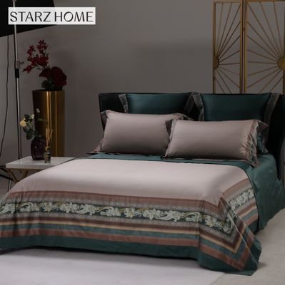 60S padrão floral confortador personalizado lençóis de cama de algodão para King Size luxo roupa de cama