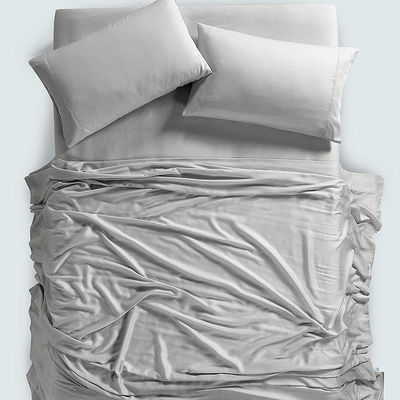 60s Set de roupa de cama de fibra de bambu para 2,5m Cama 300 TC Lenço de cama e cobertura de travesseiro incluído