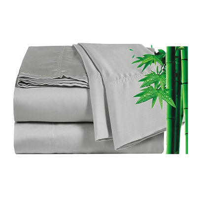 60s Set de roupa de cama de fibra de bambu para 2,5m Cama 300 TC Lenço de cama e cobertura de travesseiro incluído
