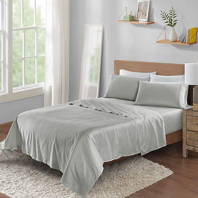 60s Set de roupa de cama de fibra de bambu para 2,5m Cama 300 TC Lenço de cama e cobertura de travesseiro incluído