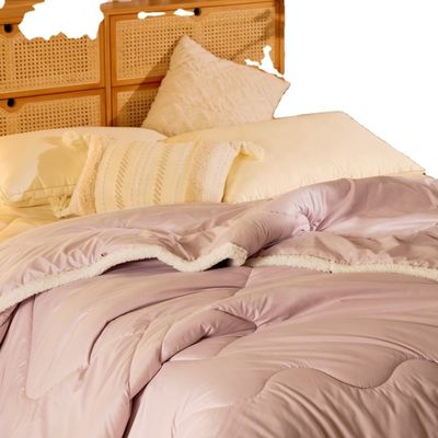 Materiais Antibacterial Australian Wool Quilt Core Bedding Set com padrão sólido