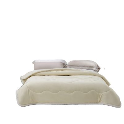 Materiais Antibacterial Australian Wool Quilt Core Bedding Set com padrão sólido