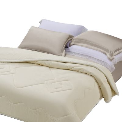 Materiais Antibacterial Australian Wool Quilt Core Bedding Set com padrão sólido