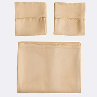 Folha de fibra de bambu natural Set 60s 300tc 3 peças almofada cobertor de edredão Rei Rainha roupa de cama