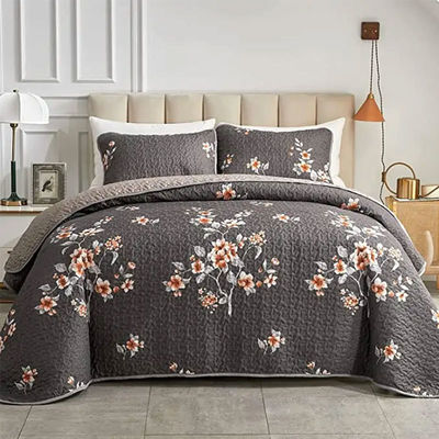 Experimente o máximo conforto com este conjunto de colchas de luxo personalizável de 3 peças