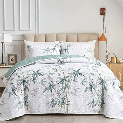 Experimente o máximo conforto com este conjunto de colchas de luxo personalizável de 3 peças