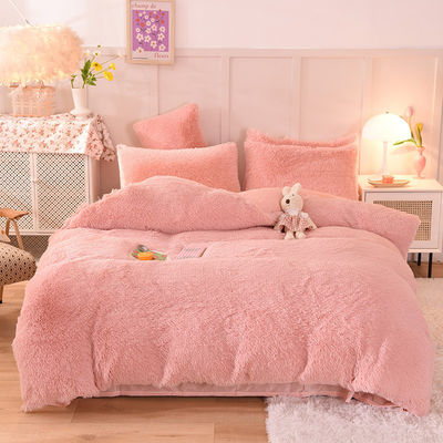 Conjunto de cobertura de colchão de flanela de cor sólida para todas as estações de coleções de roupa de cama de padrões nacionais