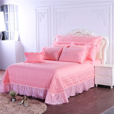 Set de cama de casamento de luxo de quatro peças com cobertor impresso e lençol de algodão 100%