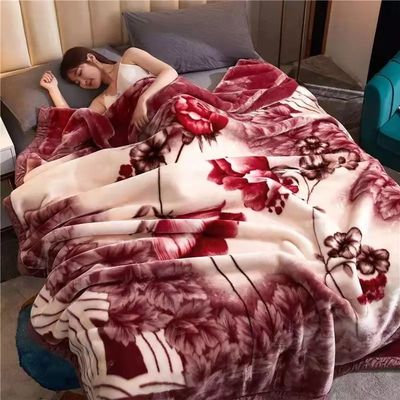 Superiora Dupla Camada Quente Suave Luxo Impressão Cobertura Amigável para a Pele Cochilo Dormir