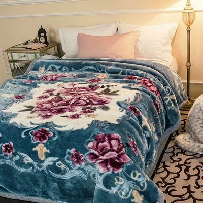 Superiora Dupla Camada Quente Suave Luxo Impressão Cobertura Amigável para a Pele Cochilo Dormir