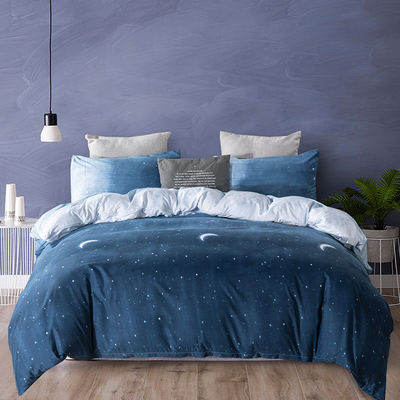 Constellation Printed Duvet Cover Set de roupas de cama de almofada com tintura impressa reativa