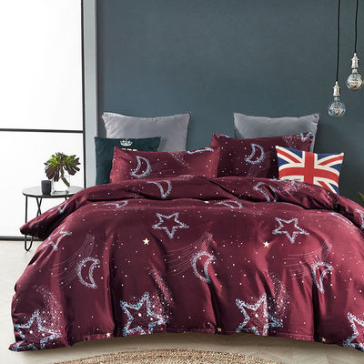 Constellation Printed Duvet Cover Set de roupas de cama de almofada com tintura impressa reativa
