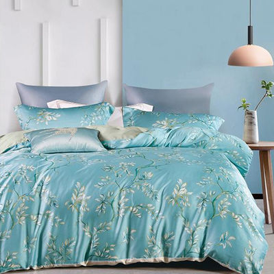 100% Tencel Luxury Silky Soft Bedding Set 300TC Tecido Impresso Quilt Cover Pillowcase Sets