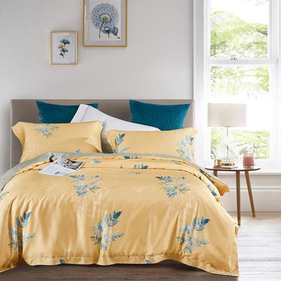 100% Tencel Luxury Silky Soft Bedding Set 300TC Tecido Impresso Quilt Cover Pillowcase Sets