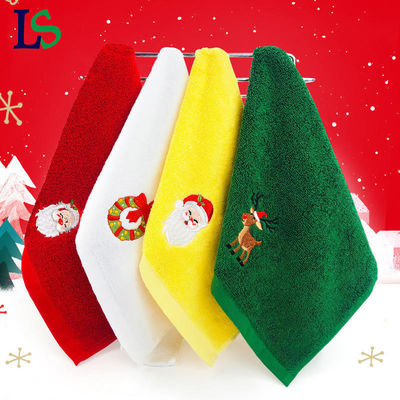 Conjunto de presentes de toalhas de Natal de 2023 Toalhas de algodão hipoalergênicas em caixa de presente com bordados