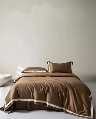 Elegante Kit de Casamento de Quatro Peças 400TC Set de Roupas de Cama com Lenço de Conforto e Cobertura de Quilt
