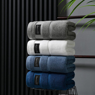Logotipo personalizado Toalha de banho de algodão de luxo Super absorvente e macia para banheiro de hotel