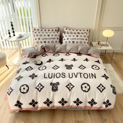 Experimente conforto e estilo com este conjunto de roupas de cama de algodão escovado em branco marrom