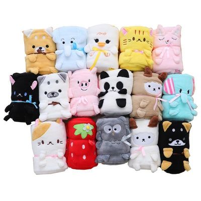 Molido 220g Bebê Enrolado Colar Engraçado Animais Cartoon Velo Plush Colar para Cama