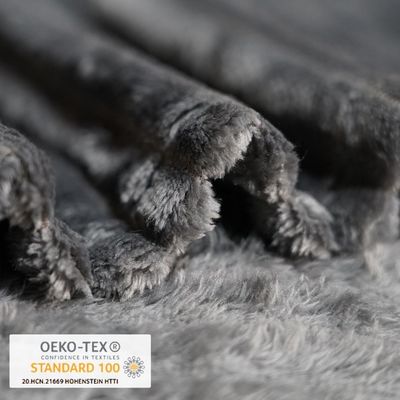 Elegante Super Maciço Tintado Velo Polar Moderno de Cor Sólida Lançar Cobertura para Cama