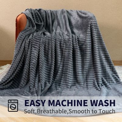 Elegante Super Maciço Tintado Velo Polar Moderno de Cor Sólida Lançar Cobertura para Cama