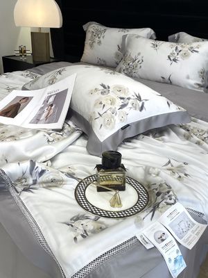Padrões Nacionais Grau de Resistência à Cor 300TC/60S*60S Tencel Bedding Sets para o Mercado de Dubai