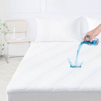 Tecido 100% Poliéster Branco Dropshipping Impermeável 3D Air Layer Cobertura de colchão de percevejos