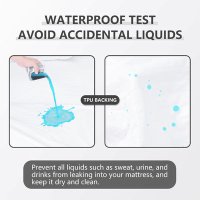 Tecido 100% Poliéster Branco Dropshipping Impermeável 3D Air Layer Cobertura de colchão de percevejos
