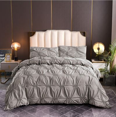 3pcs Set de roupa de cama de cor pura Flor de Fern 100% poliéster