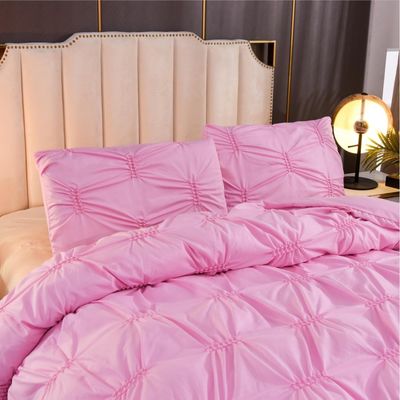 3pcs Set de roupa de cama de cor pura Flor de Fern 100% poliéster