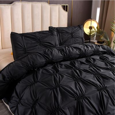 3pcs Set de roupa de cama de cor pura Flor de Fern 100% poliéster
